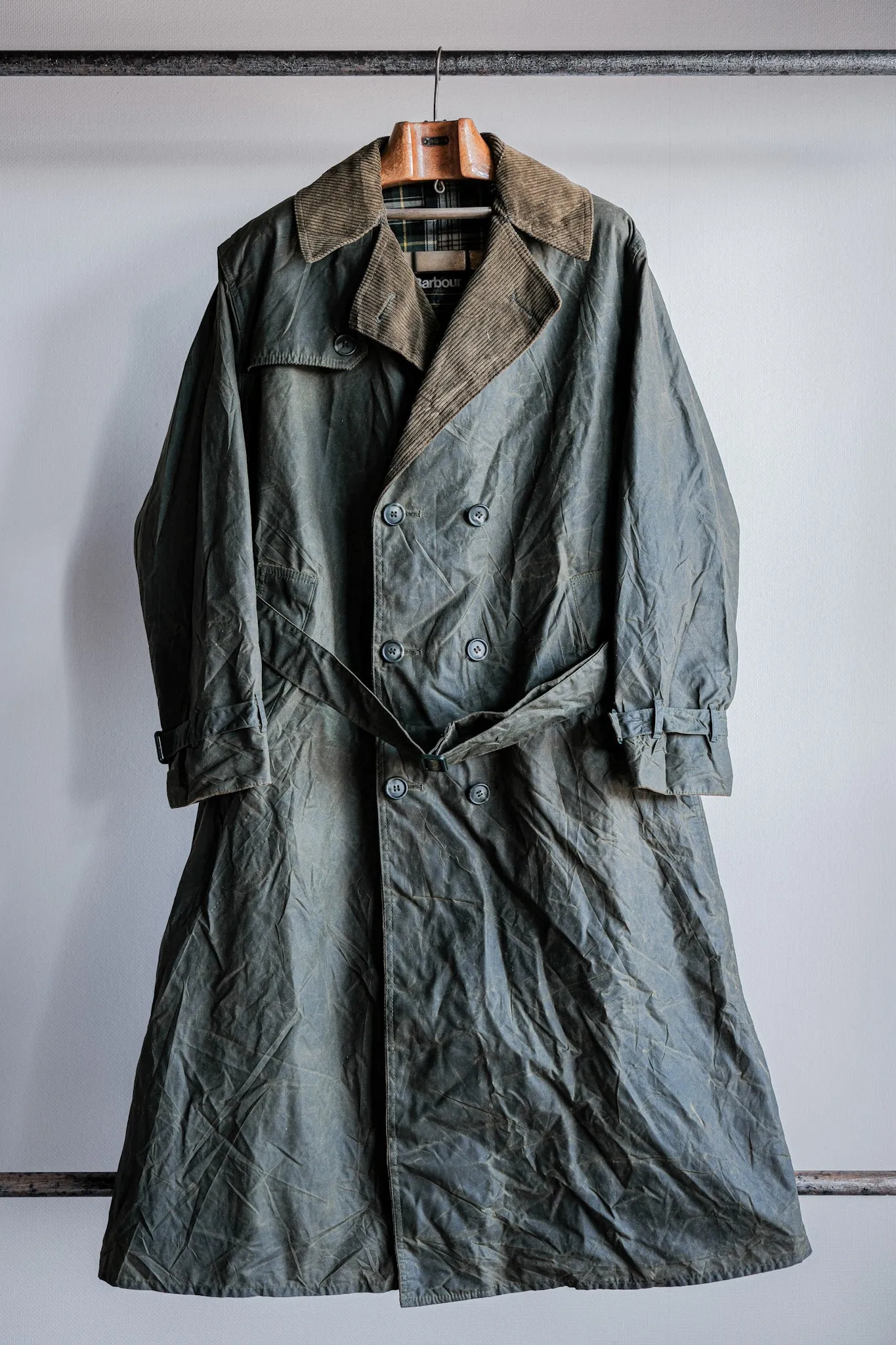 【~90's】Vintage Barbour "TRENCH COAT" 3 Crest