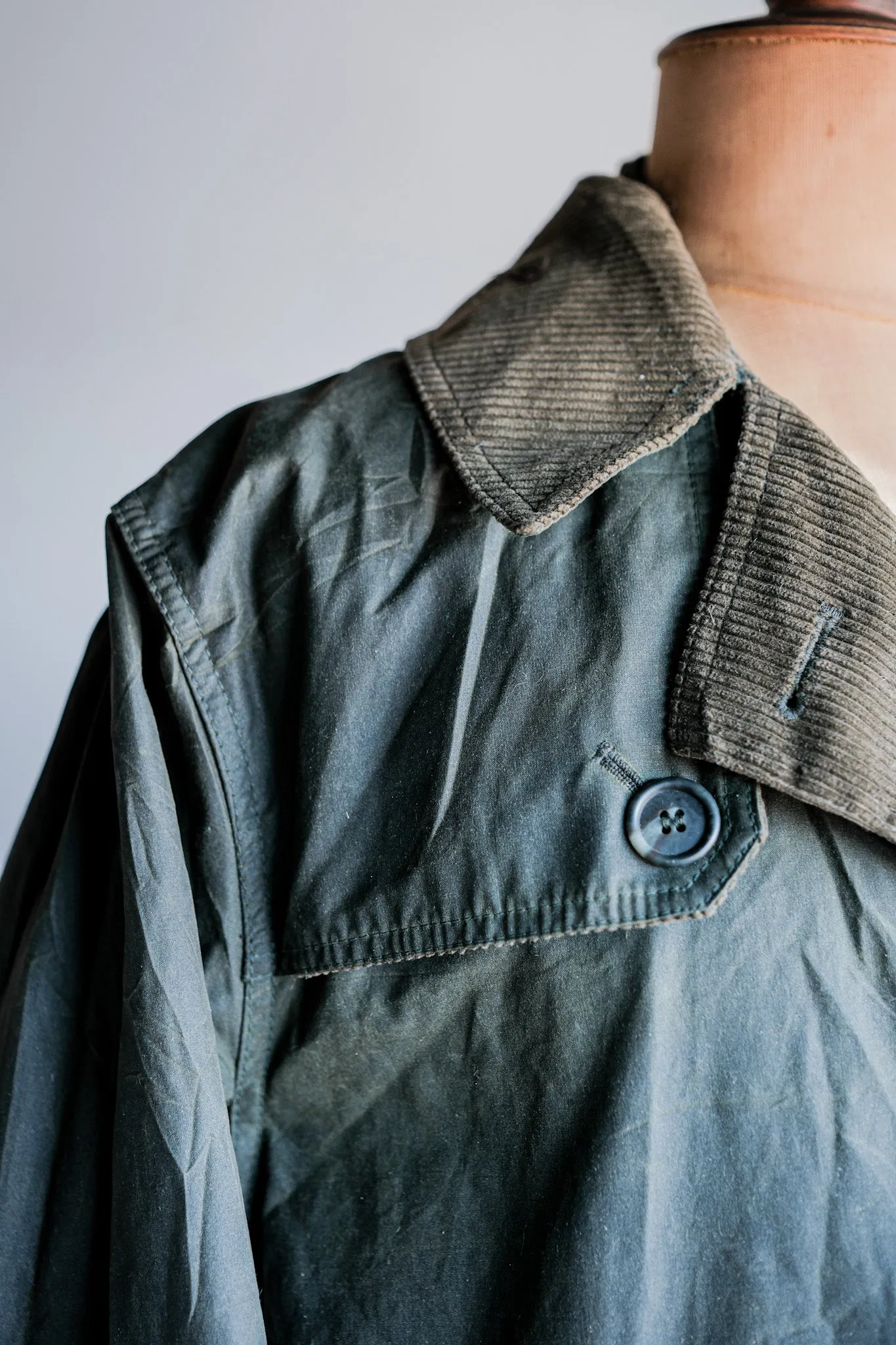 【~90's】Vintage Barbour "TRENCH COAT" 3 Crest