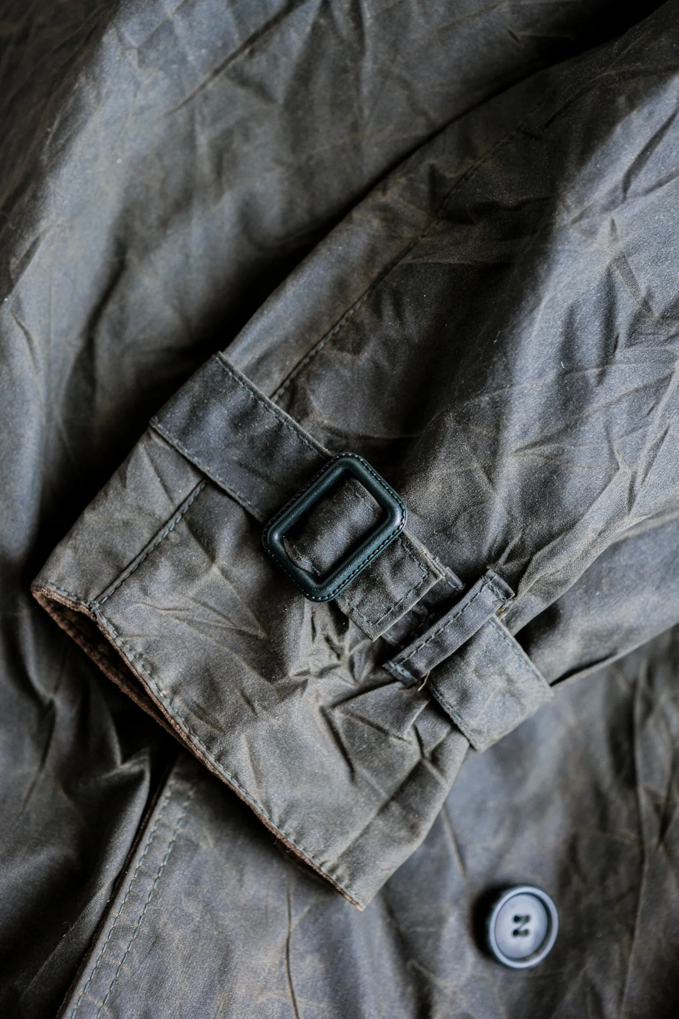 【~90's】Vintage Barbour "TRENCH COAT" 3 Crest