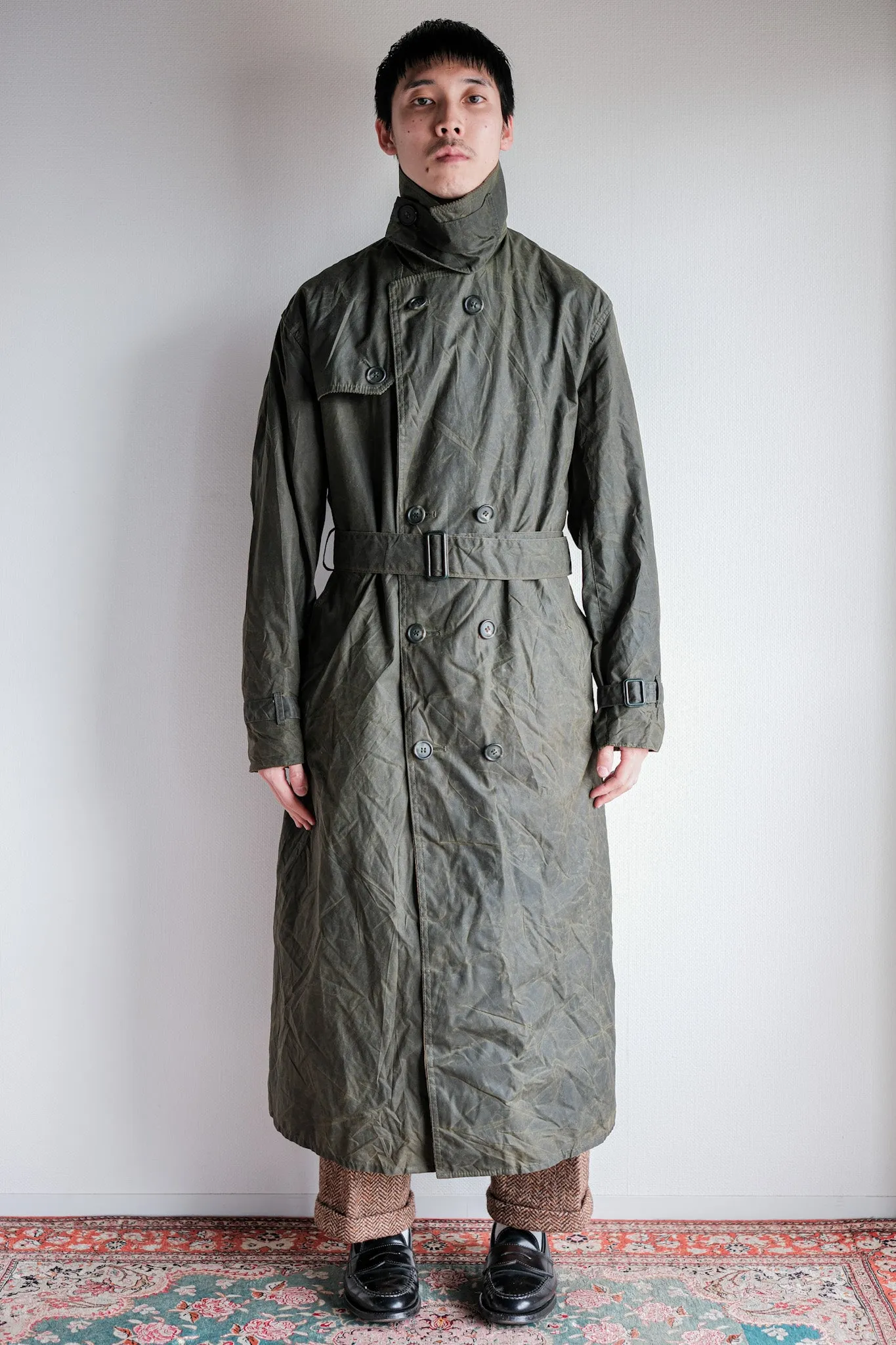 【~90's】Vintage Barbour "TRENCH COAT" 3 Crest