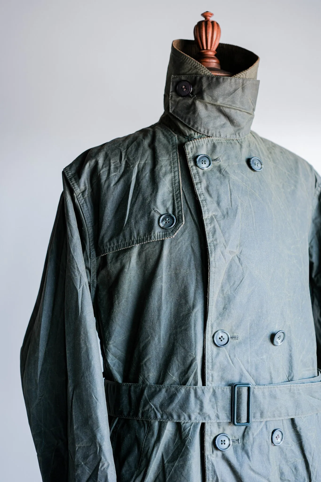【~90's】Vintage Barbour "TRENCH COAT" 3 Crest