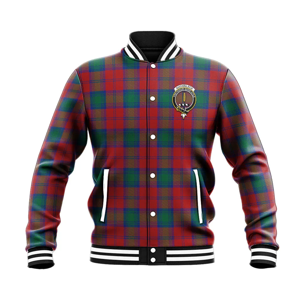Auchinleck (Affleck) Tartan Baseball Jacket with Family Crest