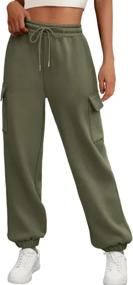 AUTOMET Womens Sweatpants Cargo Fleece Lined Baggy Athletic Jogger with Pockets 2025 Casual Trendy Pants Fall Outfits