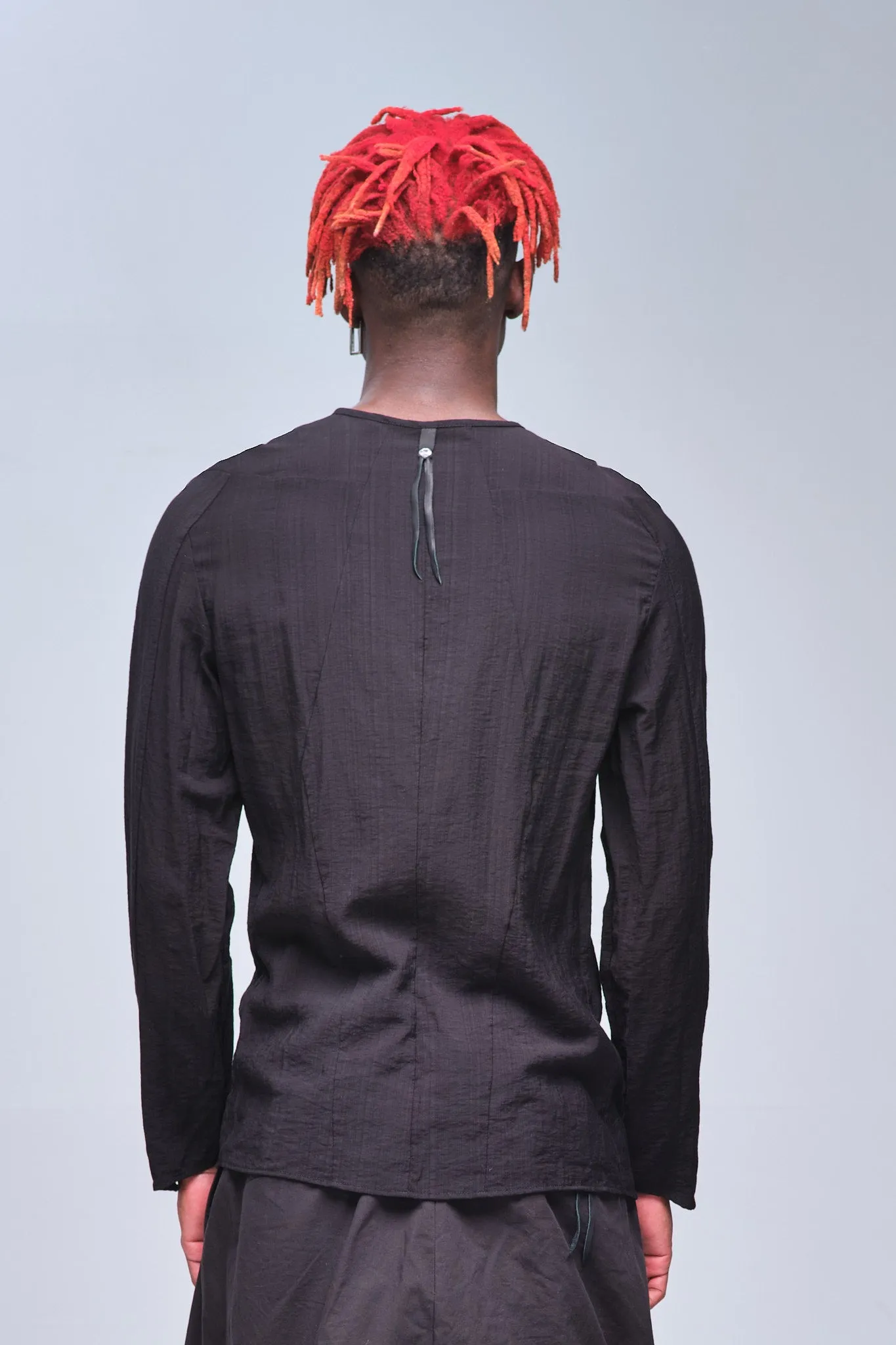 Collarless Viscose Shirt