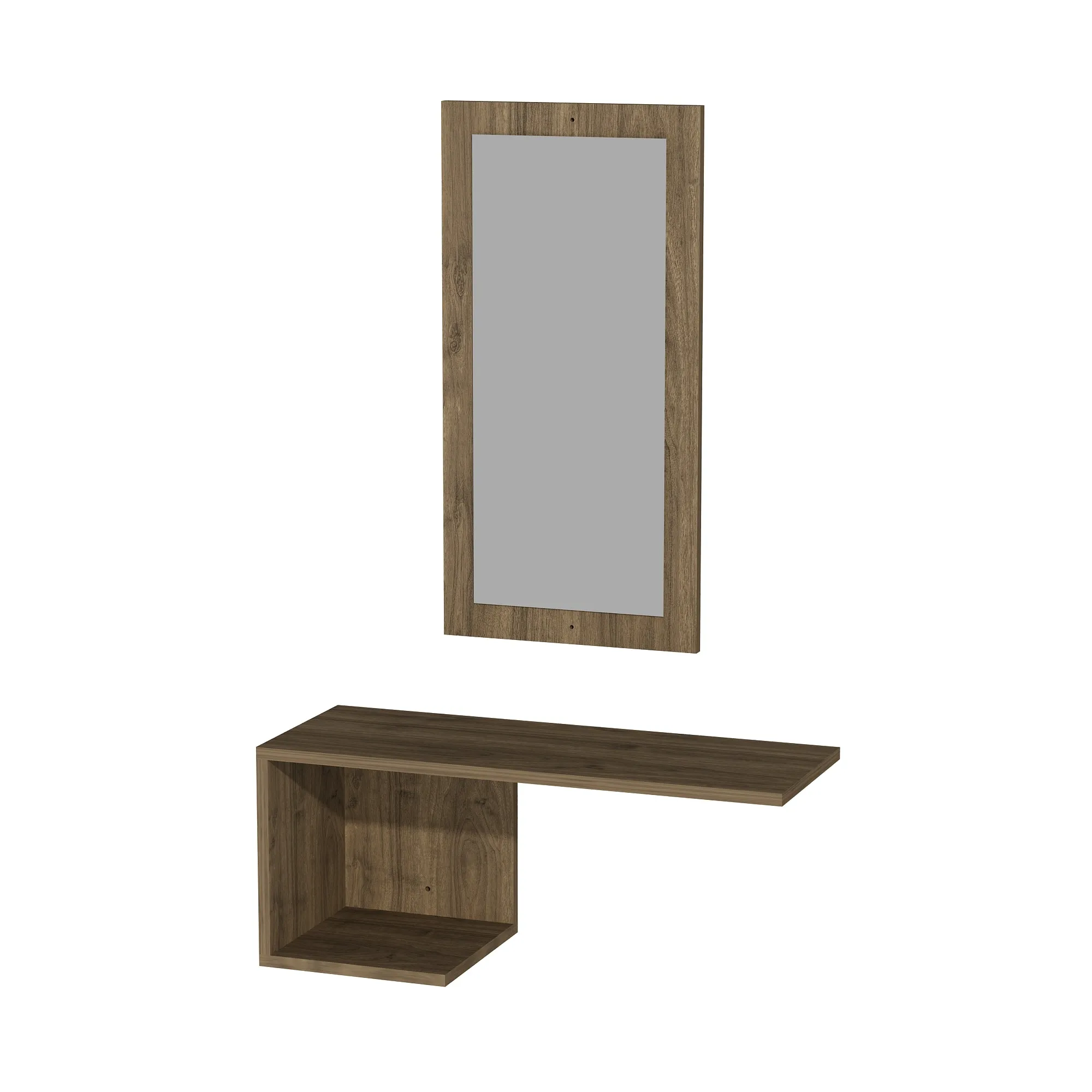 Console Table Dresuar with Shelving and Mirror Ramus