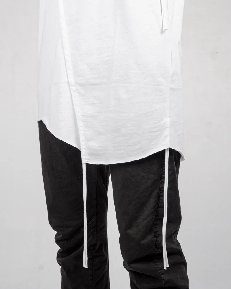 Crew neck jersey tshirt white