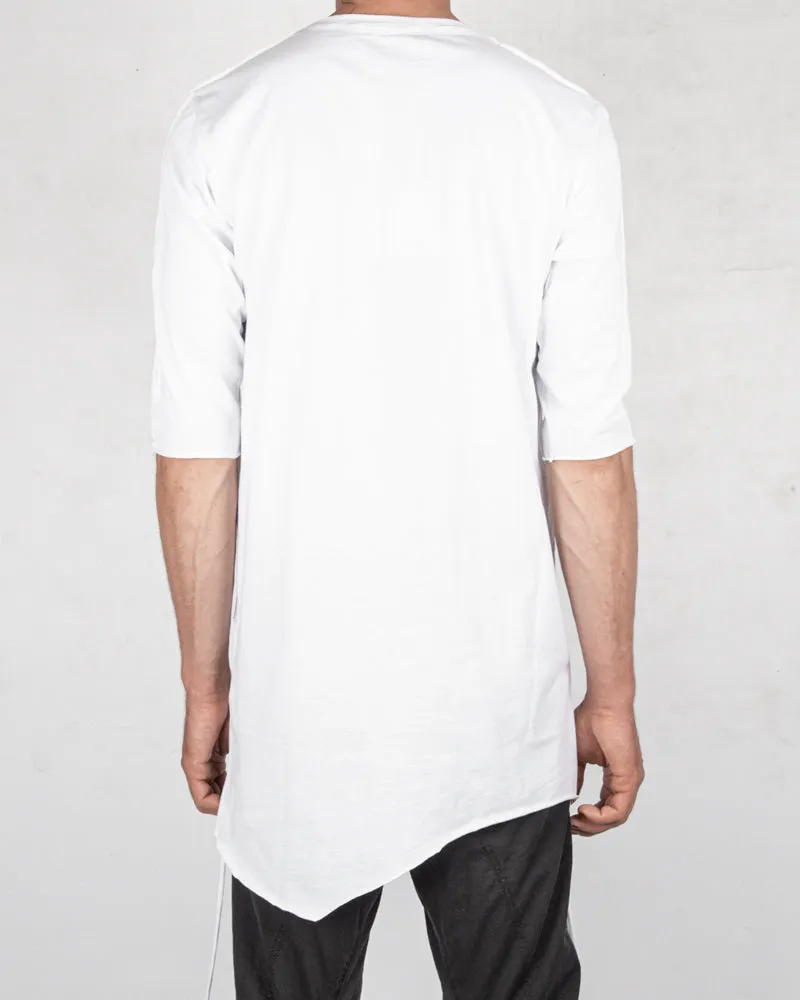 Crew neck jersey tshirt white