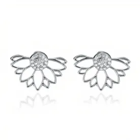 Crystal Earrings -Silver