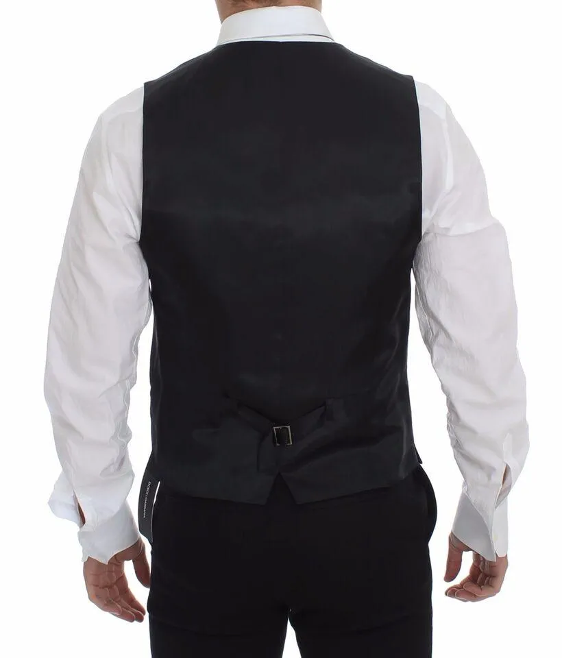 Dolce & Gabbana Gray Slim Fit Button Vest