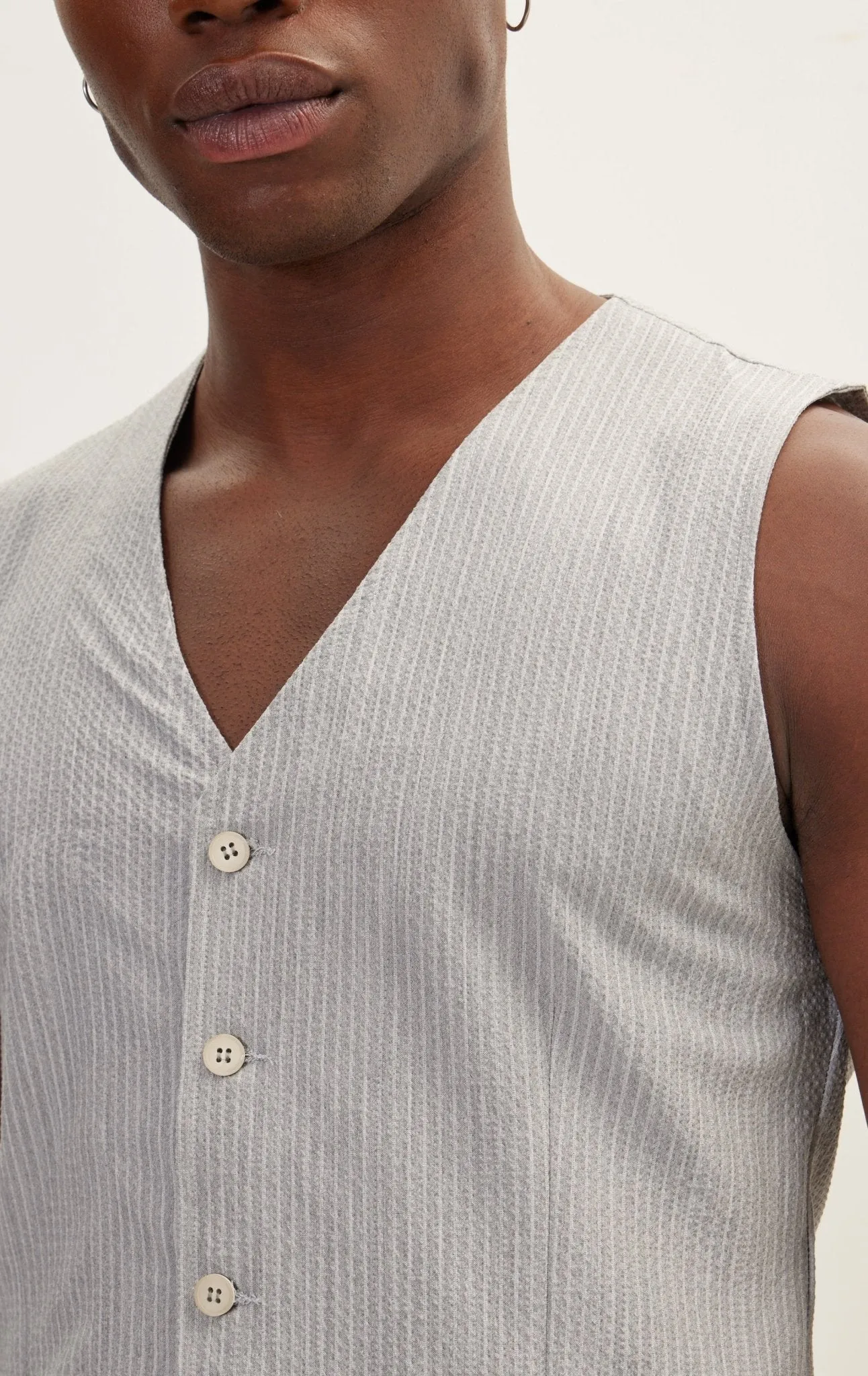 Five Button Grey Vest
