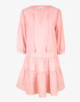 Flounce Beach Dress - Pink
