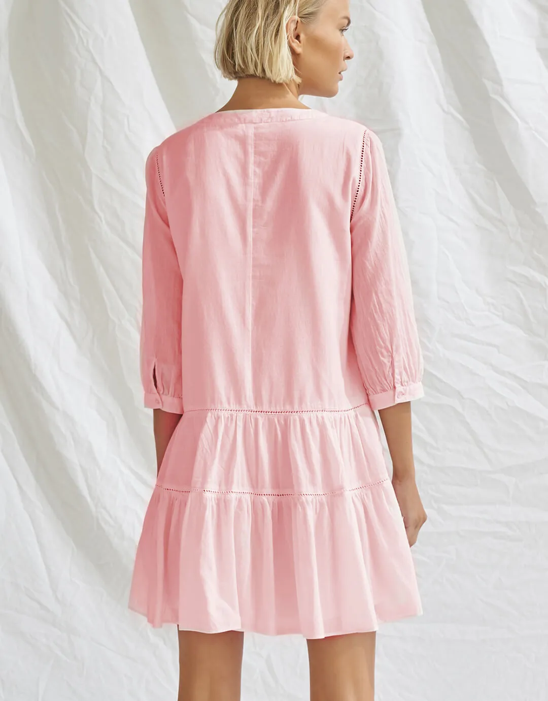 Flounce Beach Dress - Pink