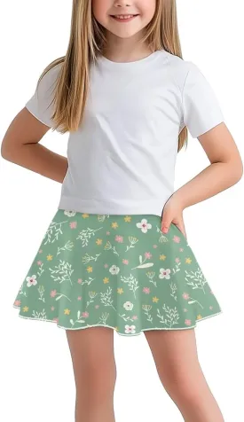 Girls Athletic Skort with Pocket 5-14 Years Sports Skirt Casual Daily Wear Outdoor Activities