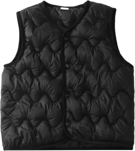 Happy Cherry Girls Puffer Vest Kids Water Resistant Jacket Sleeveless V-neck Windproof Thin Lightweight Outerwear Gilet