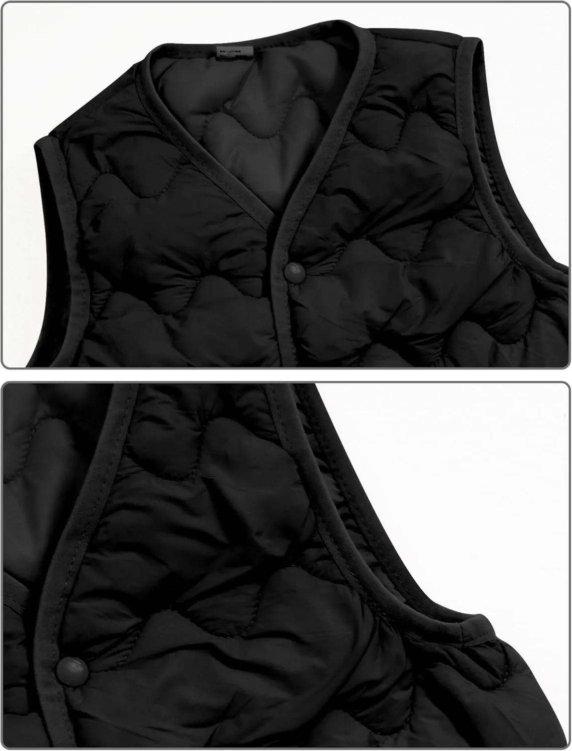 Happy Cherry Girls Puffer Vest Kids Water Resistant Jacket Sleeveless V-neck Windproof Thin Lightweight Outerwear Gilet