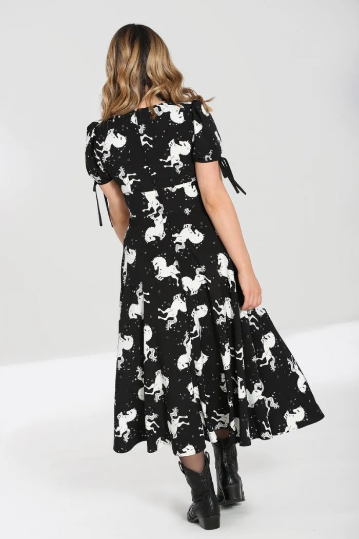 Hell Bunny Sullivan Maxi Dress Cute Horse Print
