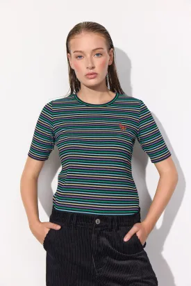 Indie T-shirt - Black striped