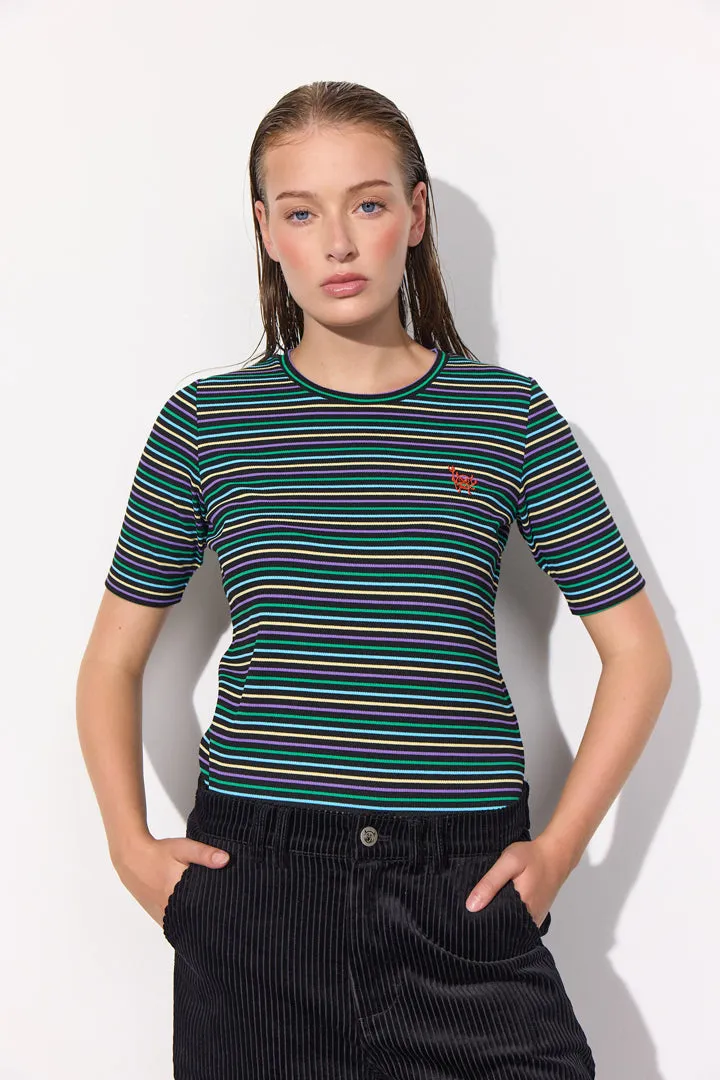 Indie T-shirt - Black striped