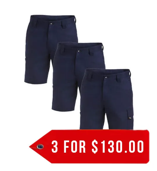 King Gee Workcool 2 Lightweight Ripstop Cargo Work Shorts (K17820-1)-3 Packs