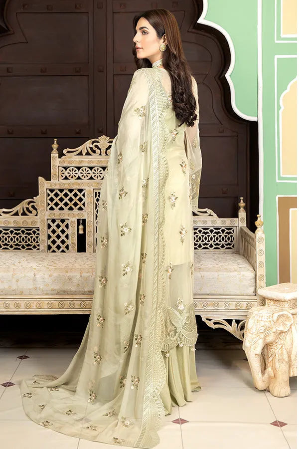 La Bella by Imrozia Embroidered Chiffon Collection – L-234 Pearl