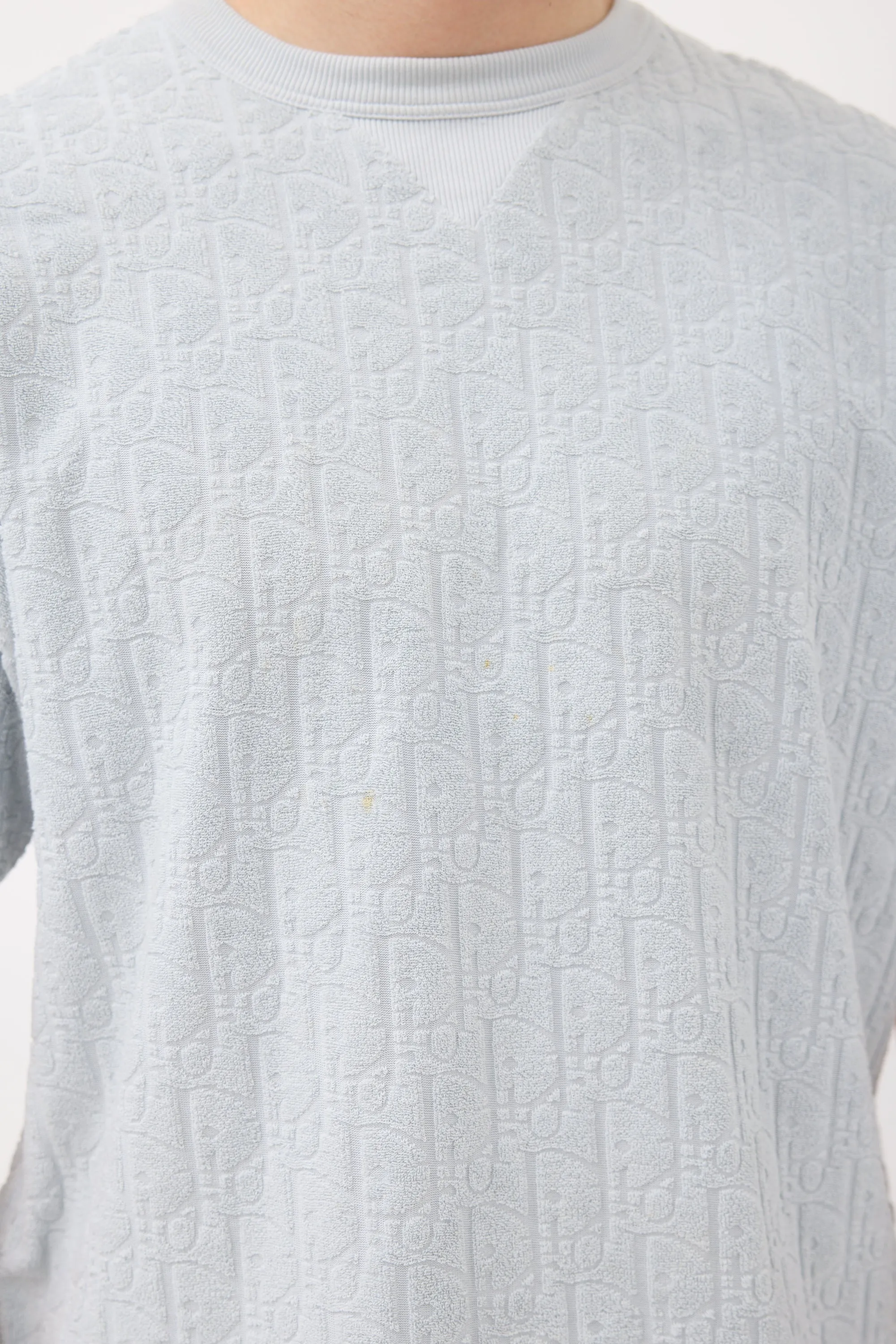Light Blue Terry Oblique T-Shirt