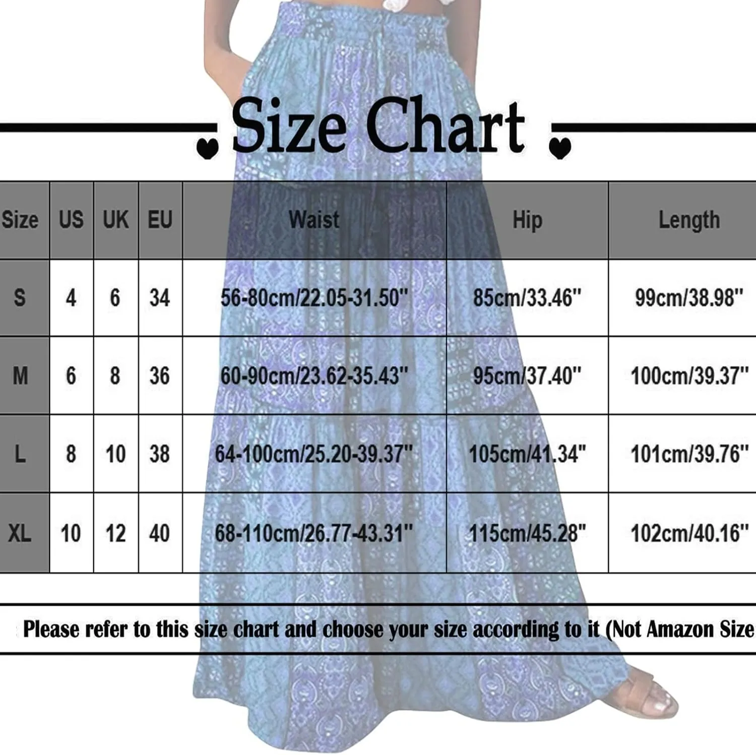 Long Skirts for Women Summer Floral High Waisted Casual A Line Skirt Pleated Beach Flowy Boho Maxi Skirt with Pockets