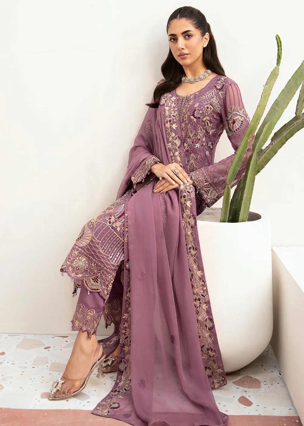 Luxury Chiffon Collection 2024 by Ramsha | F-2610