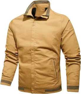 Men's Lightweight Jackets Softshell Jacket Casual Windbreaker Full Zip Up Work Business Bomber Jacket Coat for Men