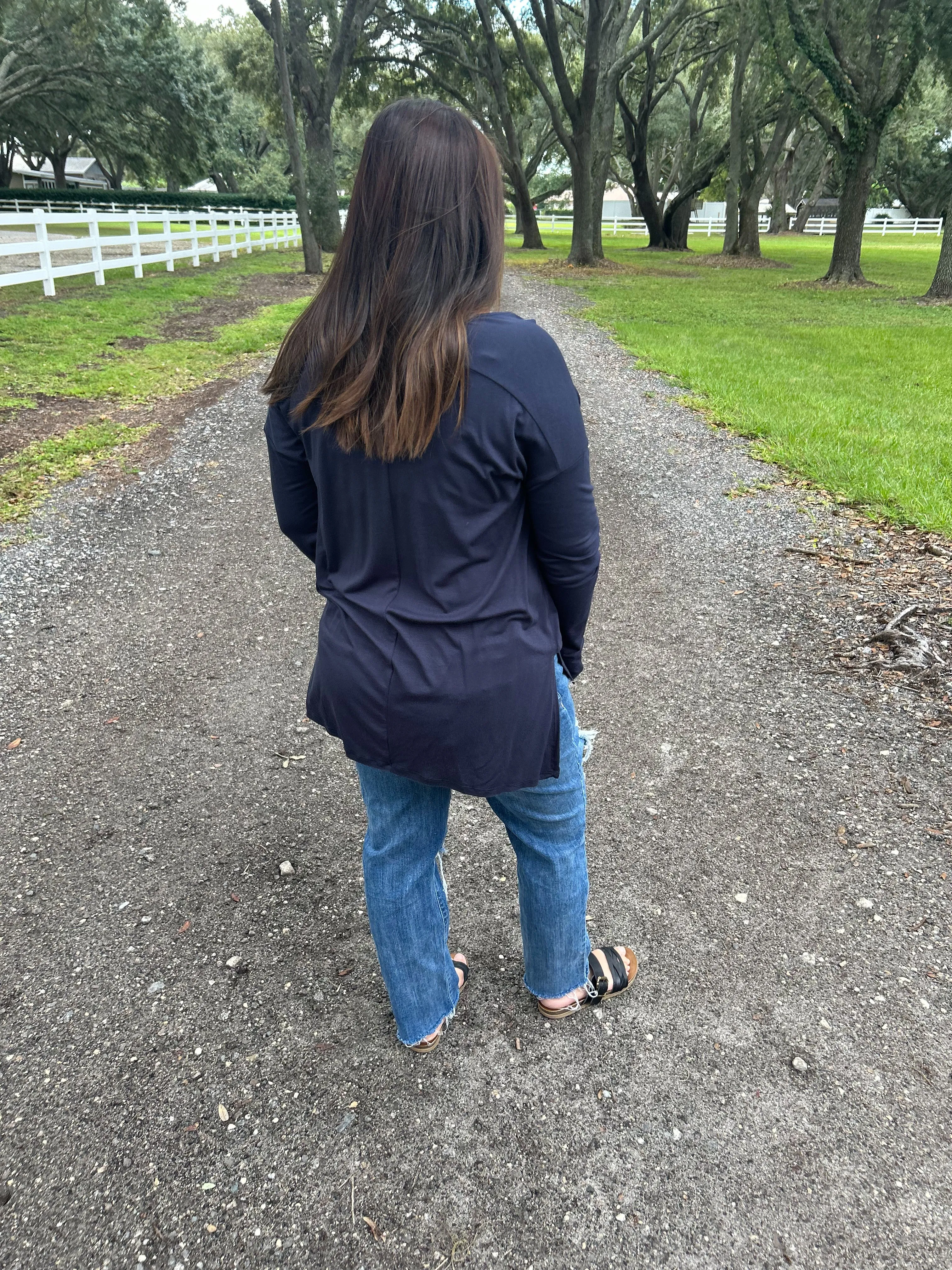 Natalia Navy Shirt