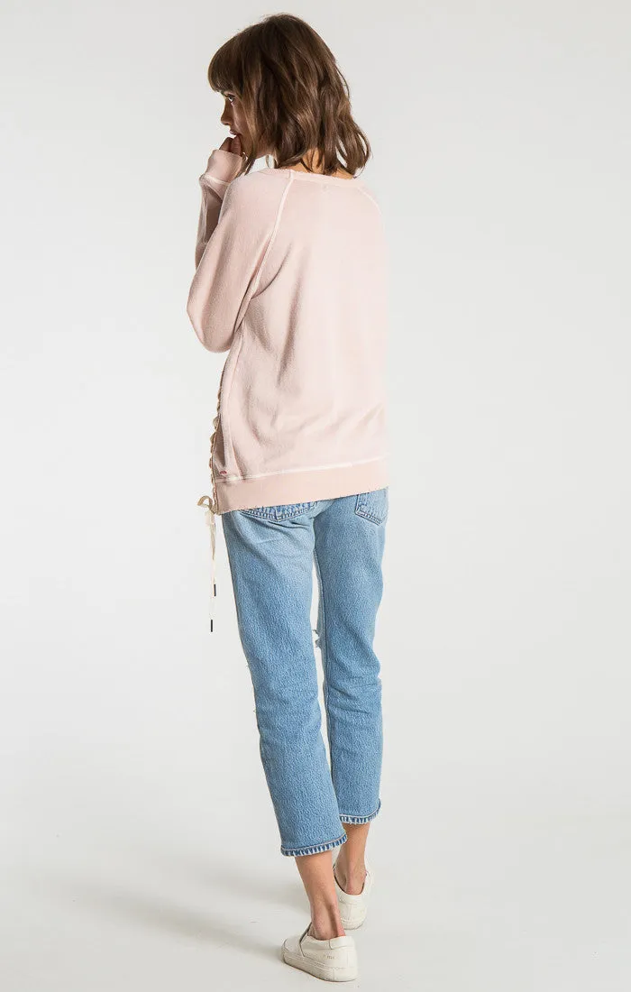 n:Philanthropy - Mika Lace Up Sweatshirt Rose