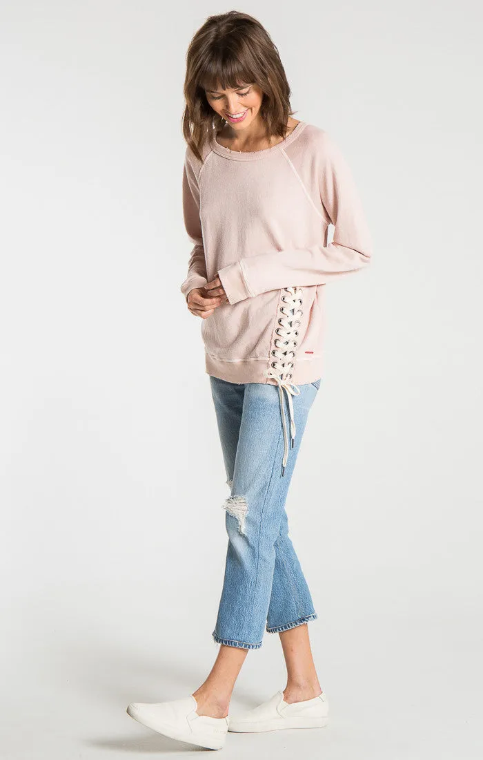 n:Philanthropy - Mika Lace Up Sweatshirt Rose