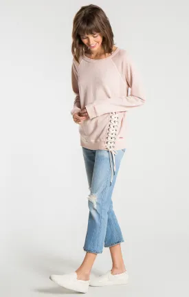 n:Philanthropy - Mika Lace Up Sweatshirt Rose