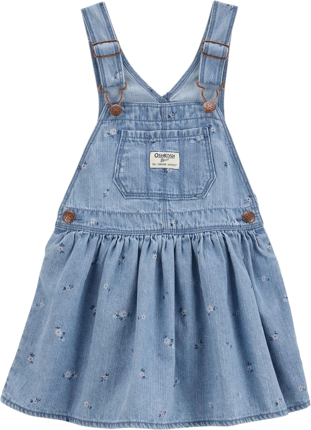 Oshkosh Girl World's Best Overalls, Periwinkle Ozone Wash, 3T
