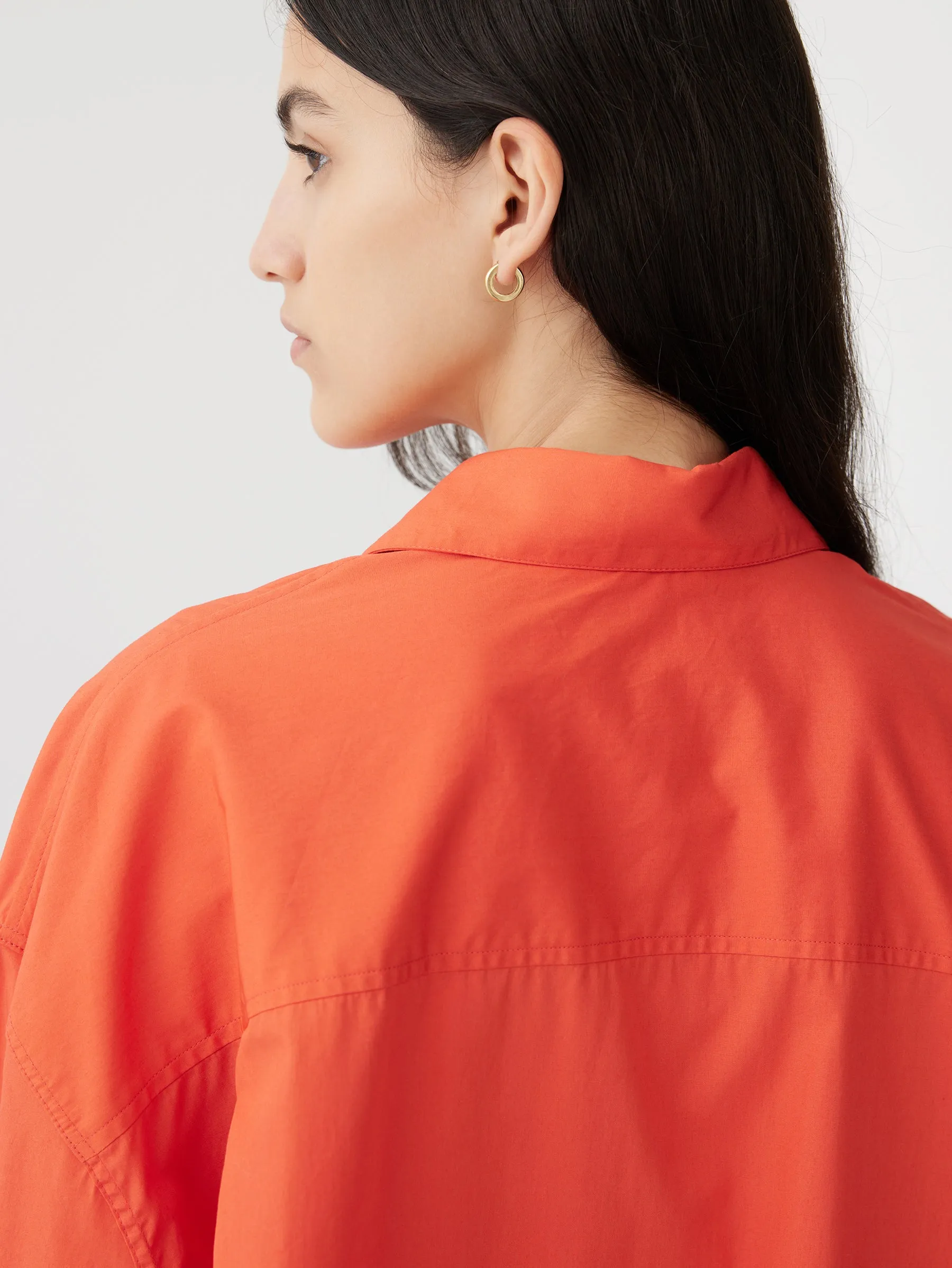 parachute cotton wrap shirt