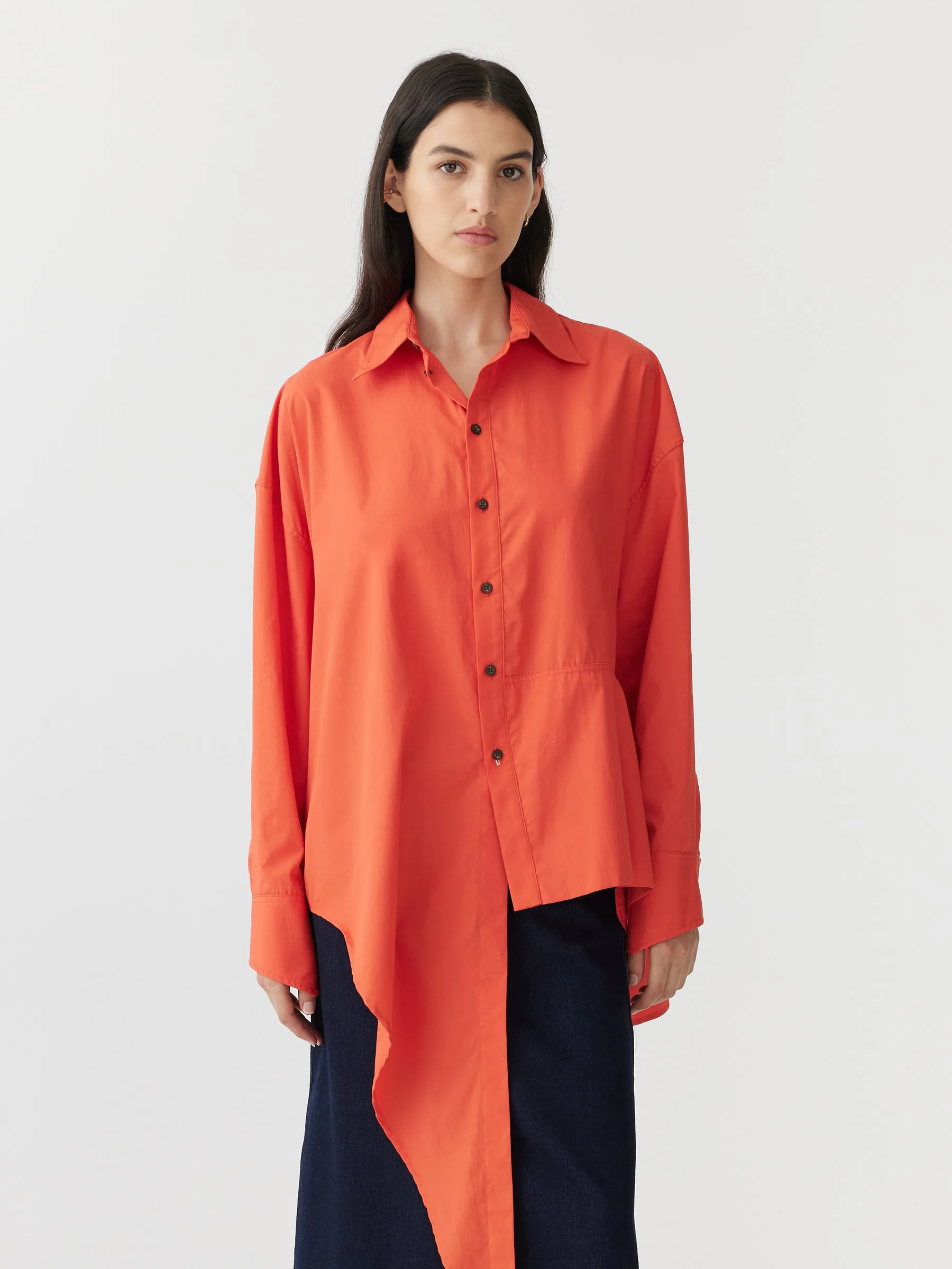 parachute cotton wrap shirt