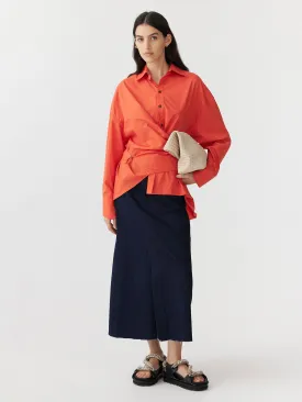 parachute cotton wrap shirt