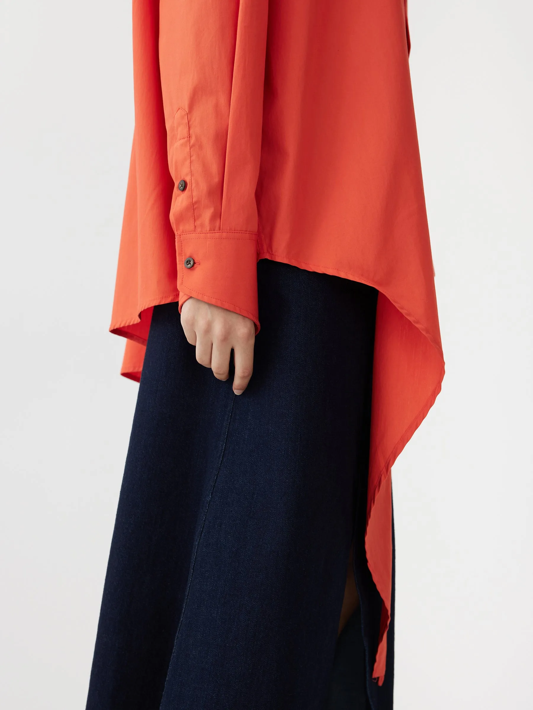 parachute cotton wrap shirt