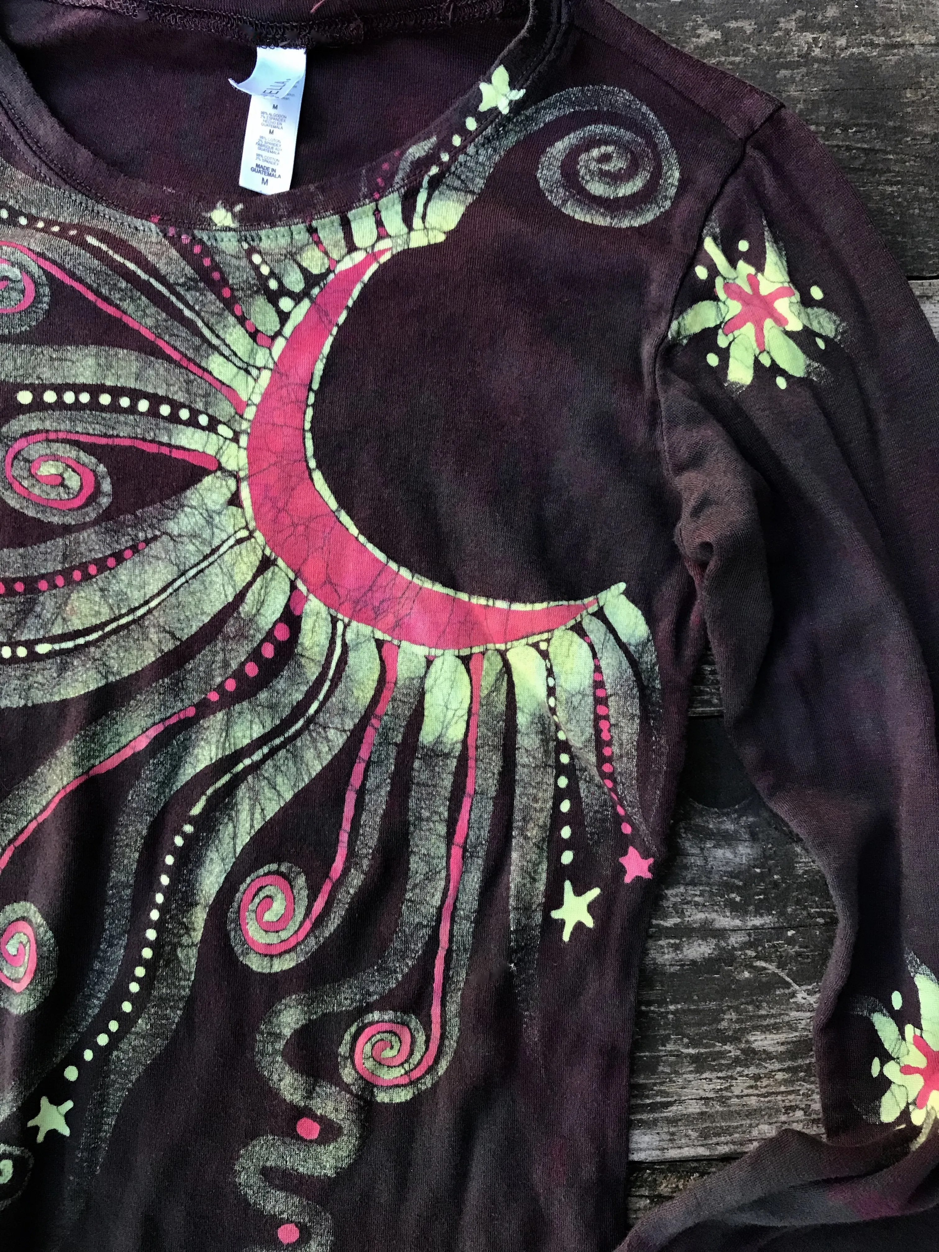 Punk Rock Urban Forest Long Sleeve Batik Tee