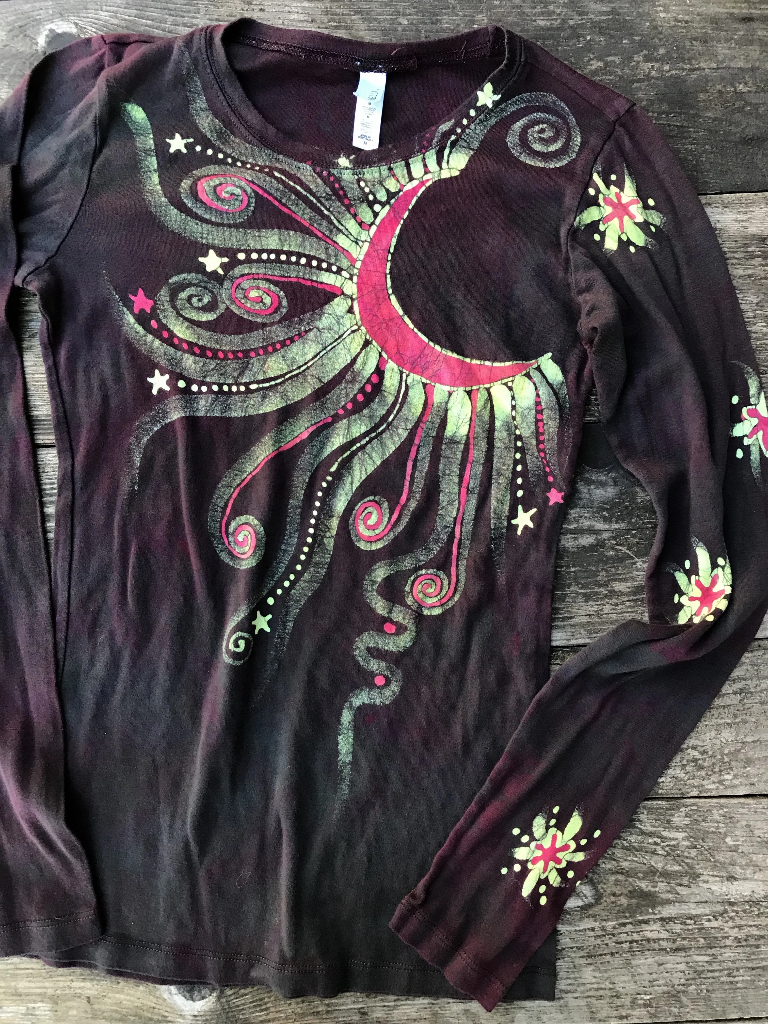 Punk Rock Urban Forest Long Sleeve Batik Tee
