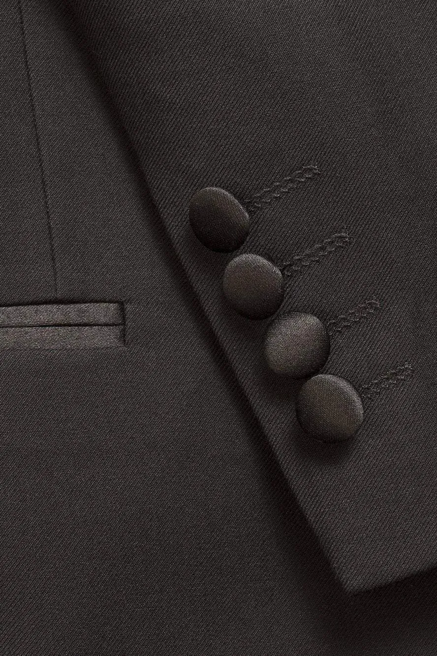 "Notch Satin Edge" Black Tuxedo Jacket (Separates)