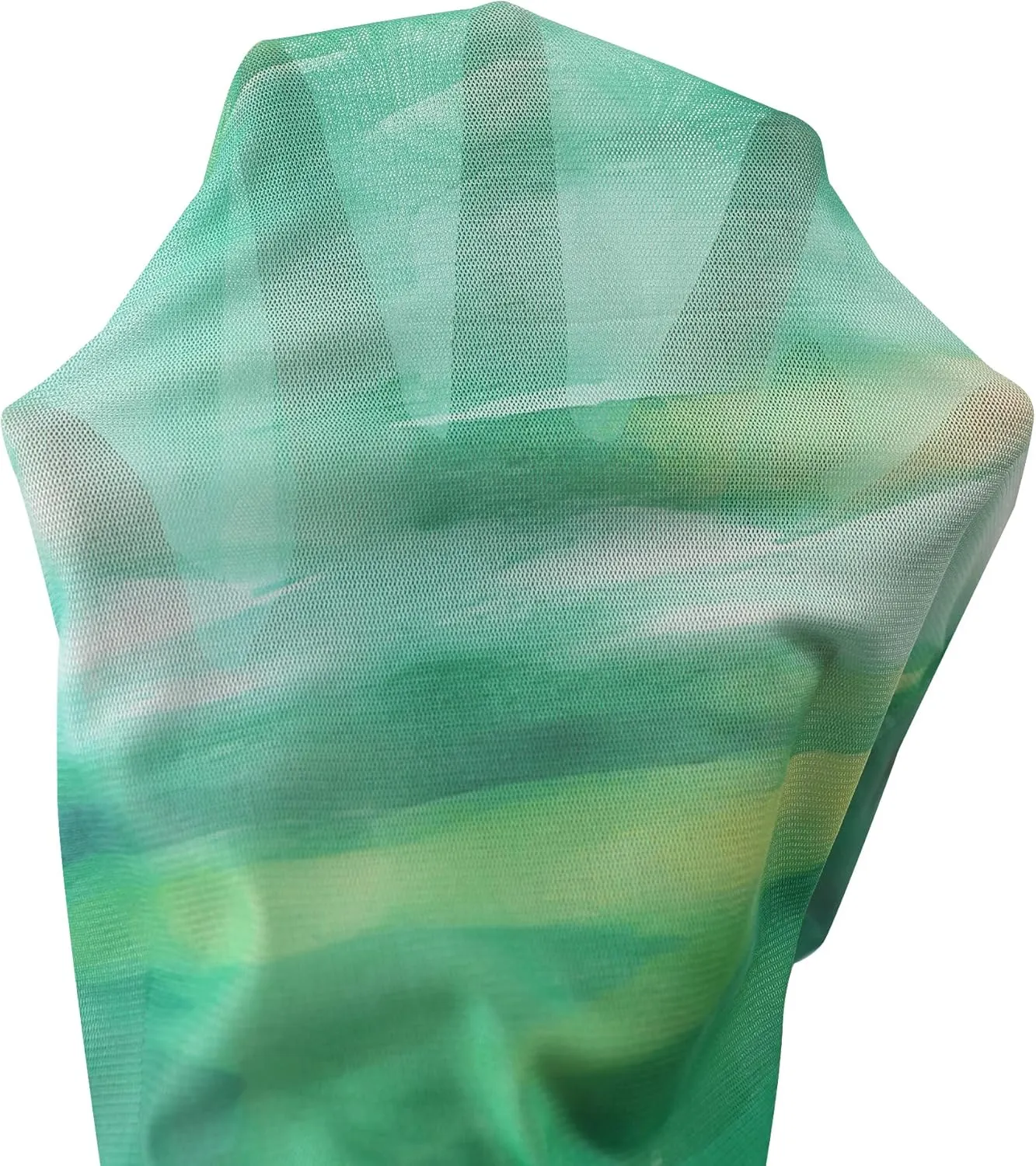 Remidoo Women's Mesh Top Mock Neck Tie Dye Long Sleeve Sheer Crop Tops Shirt