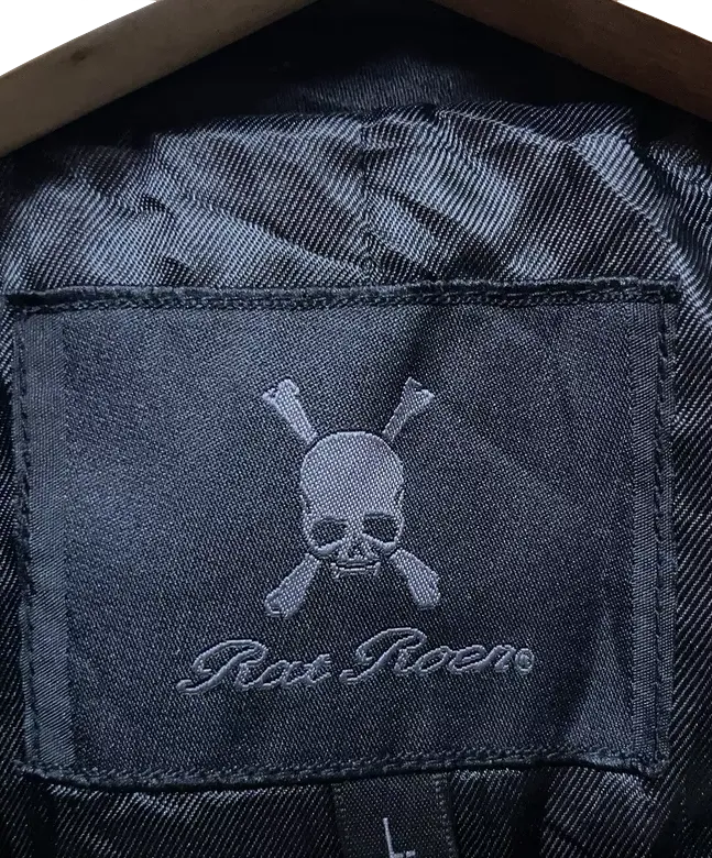 Roen By Hiromu Takahara Japan Designer Skull Logo Super Black Trench Coat