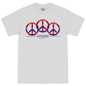 Striped Peace Signs Mens T-Shirt