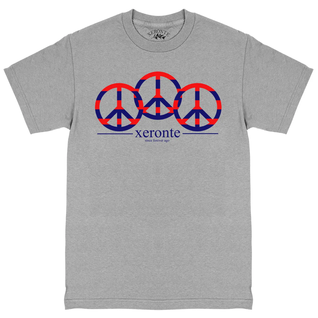 Striped Peace Signs Mens T-Shirt