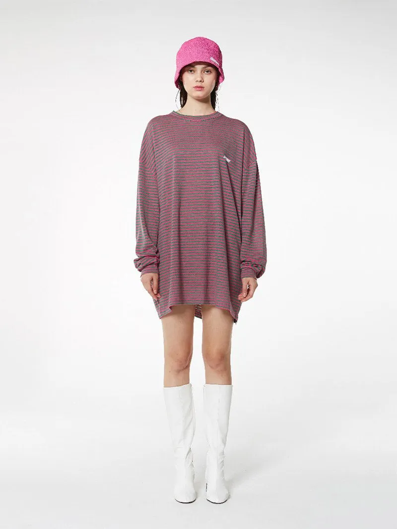 STRIPED TOWERL L/SLV TEE