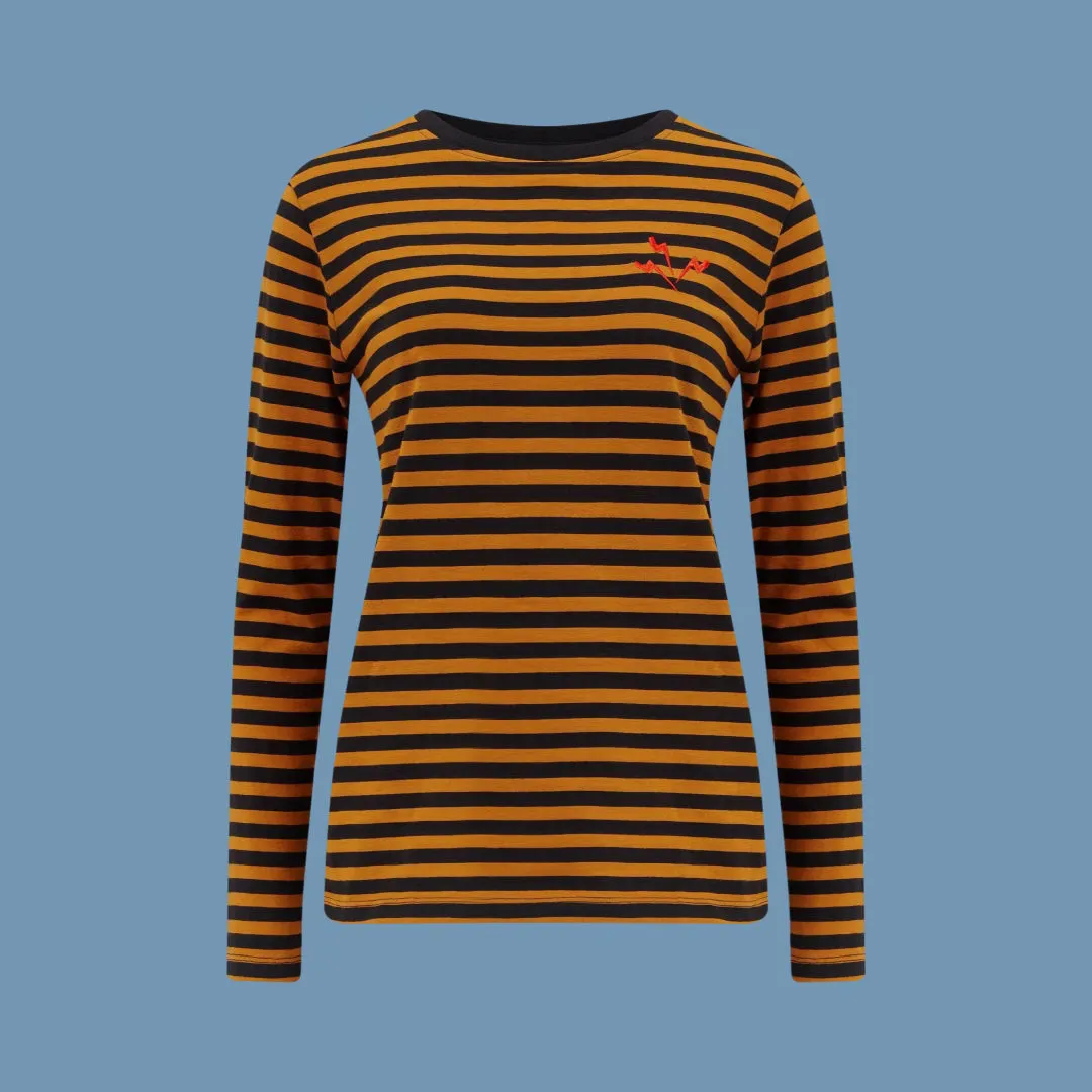 Sugarhill Brighton Brunswick Stripe Top with Embroidered Lightning Bolts