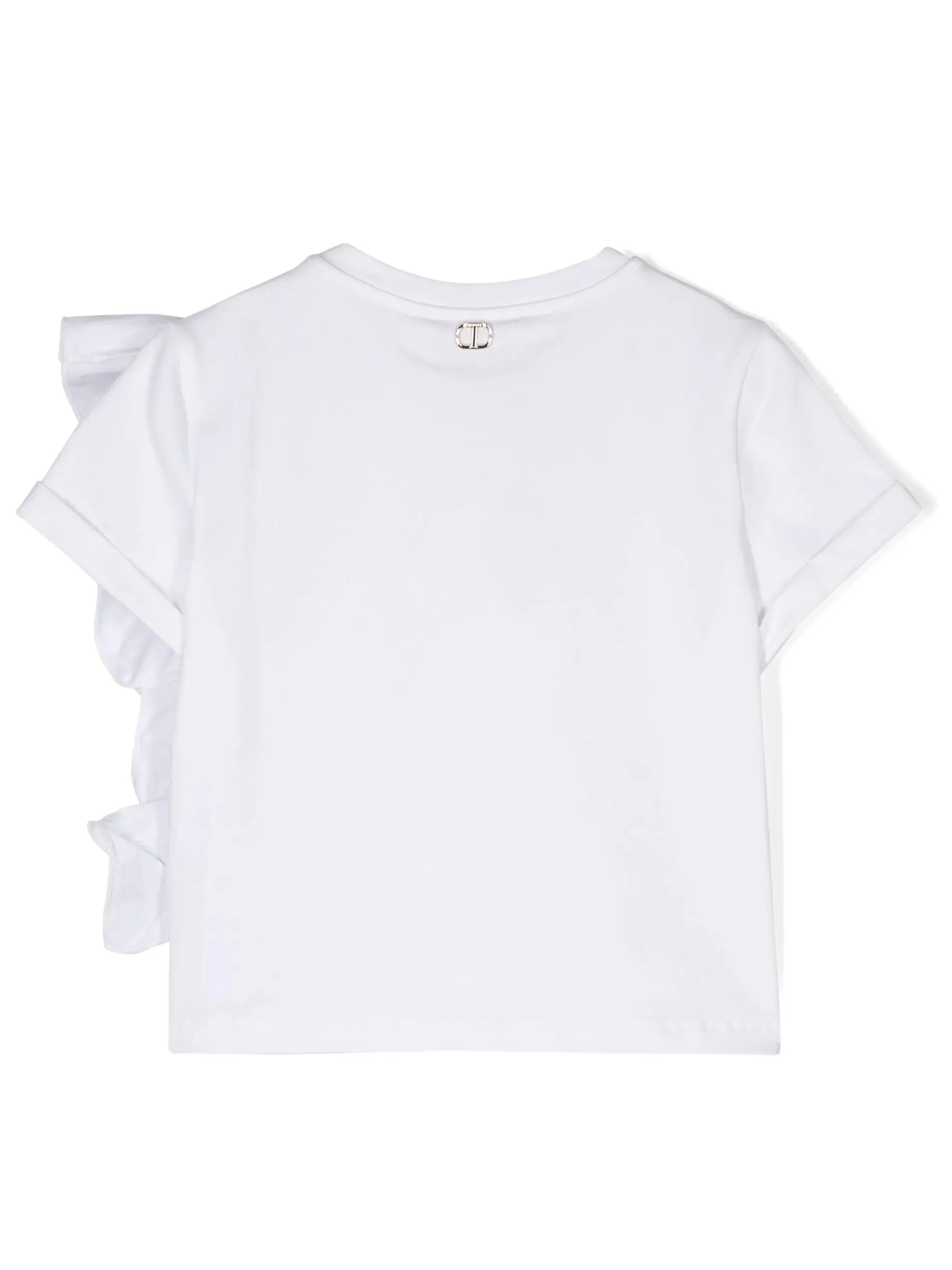 Twinset girls' cotton t-shirt with ruffles
