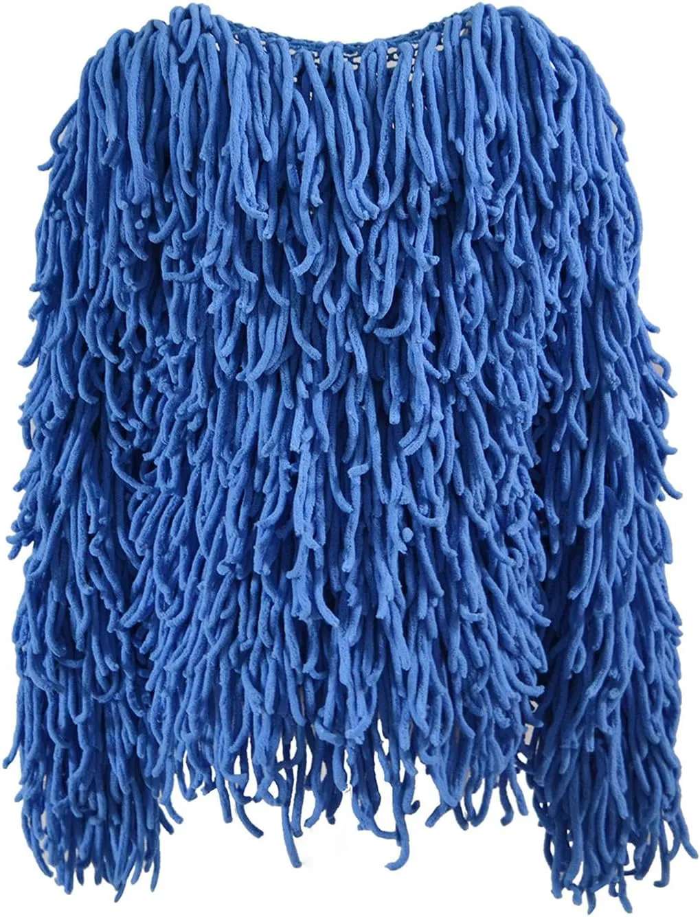 Womens Fringed Sweater Jacket Cropped Fringe Faux Suede Jackets Woven Hollow Solid Color Cardigan Fashion Casual Tops
