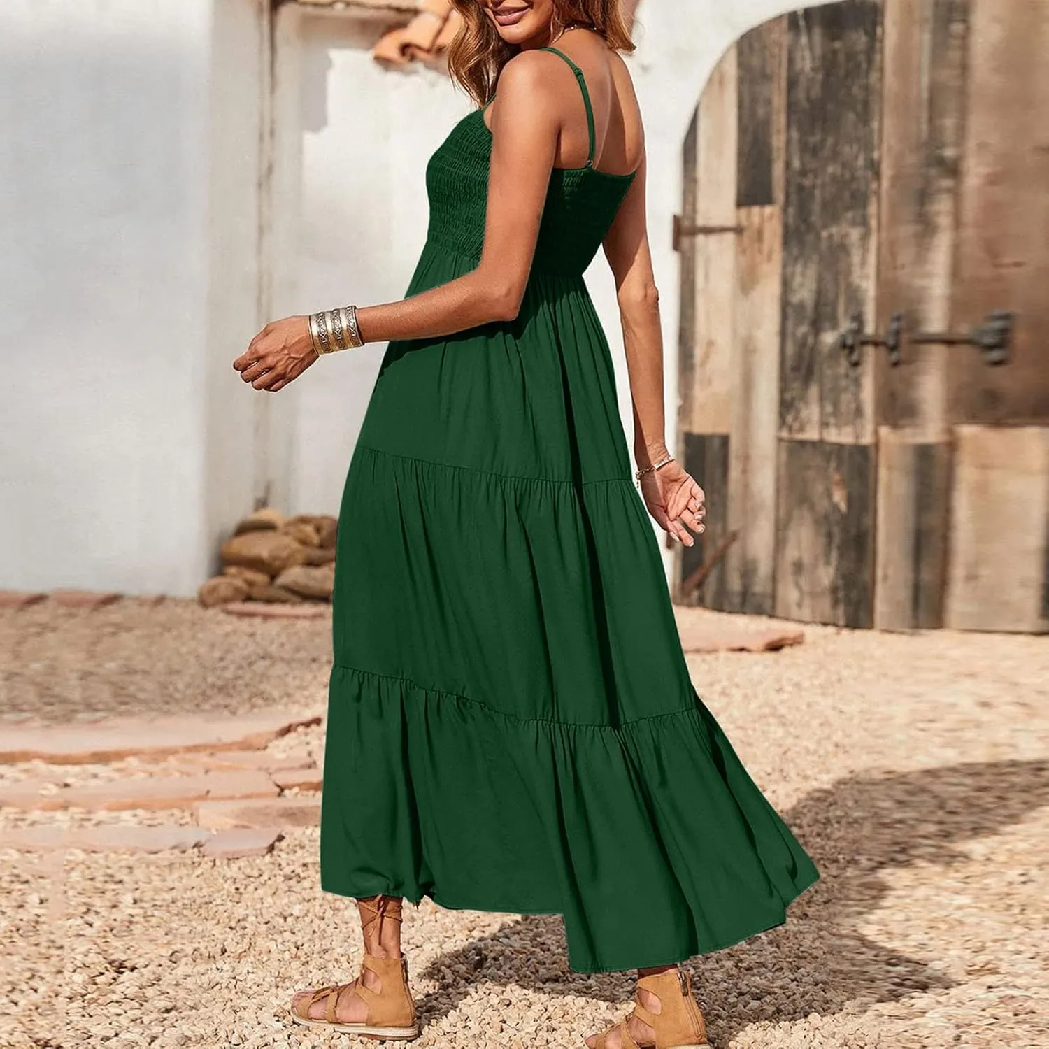 Womens Sleeveless Strapless Slip Dresses Dresses Sun Dresses for Women Beach Hawaiian Pleated Maxi Long Dresses
