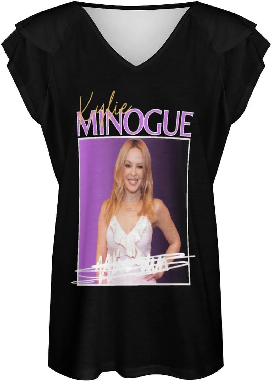 Women's V Neck T Shirt Vintage Short-Sleeve Retro Shirt for Man